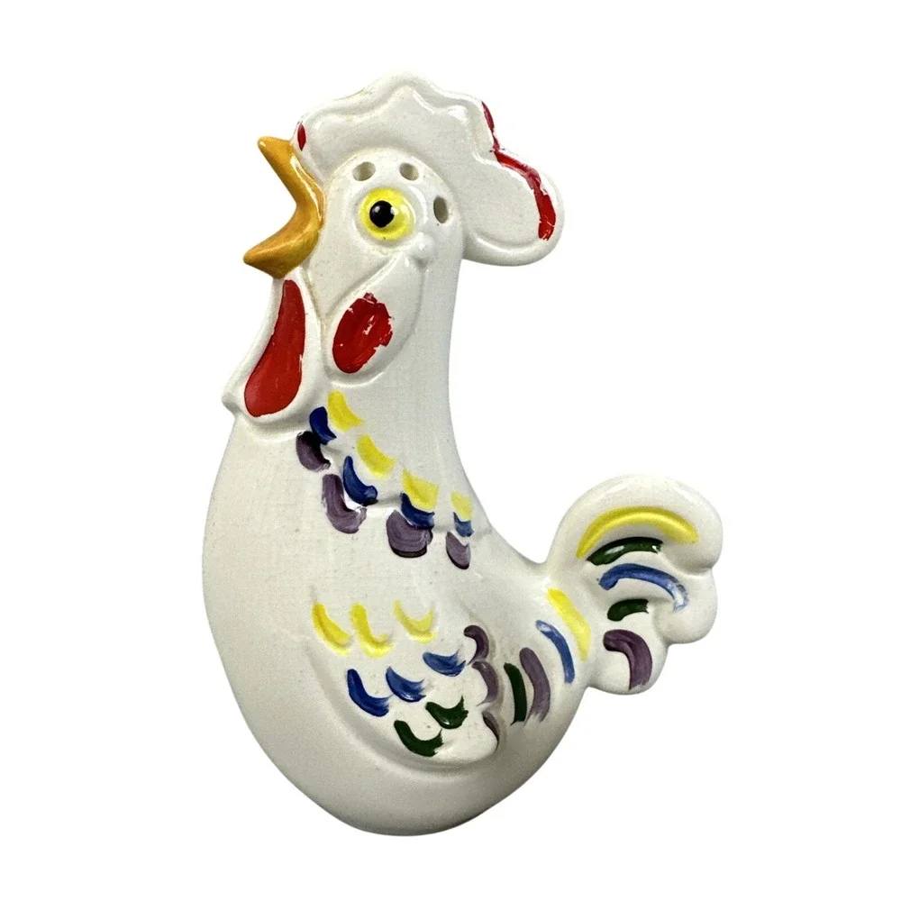 Vintage‎ Rooster Hen Salt Pepper Shakers Japan Farmhouse Ceramic Set